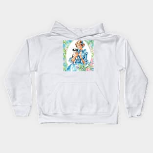 Lady and her dog Kids Hoodie